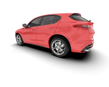 beyaz arka planda kırmızı modern araba