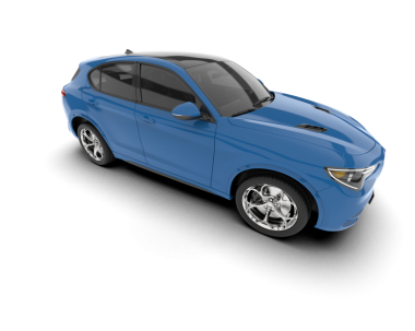 beyaz arkaplanda izole edilmiş gerçekçi araba.