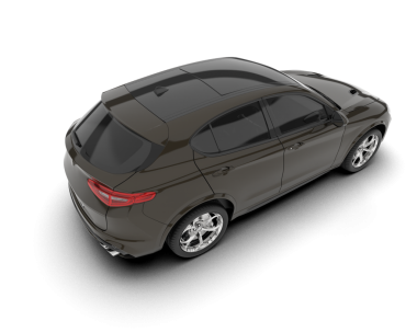 Beyaz arka planda izole edilmiş gerçekçi modern araba. 3d oluşturma