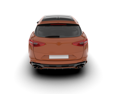 gerçekçi modern kırmızı araba. Yan görünüş. vektör