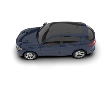 Beyaz arkaplandaki araba.