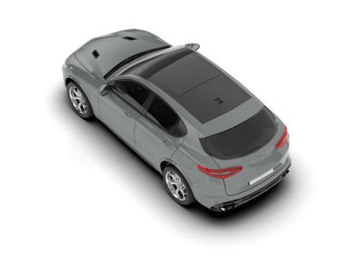 araba beyaz arkaplanda izole edildi