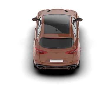 Siyah arka planda modern bir cip arabası. 3d oluşturma