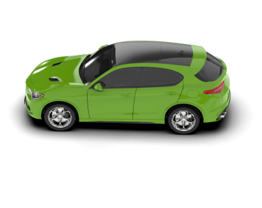 Araba beyaz arka planda izole edilmiş. 3d oluşturma