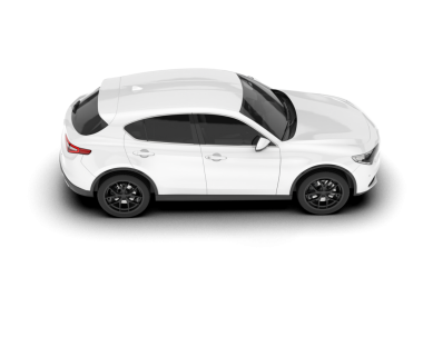 Modern araba beyaz arka planda izole edilmiş. 3d illüstrasyon