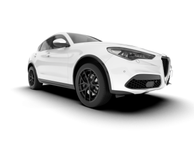 gerçekçi modern araba. yan görünüm.