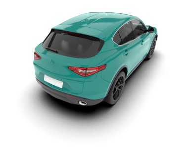 Araba arka planda izole. 3D görüntüleme - illüstrasyon