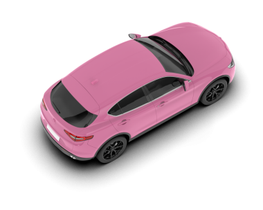 modern pembe araba 3D görüntüleme