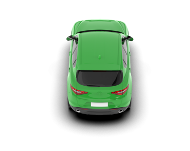 Yeşil araba vektör simgesi. Gerçekçi vektör simgesi beyaz arka plan araba üzerinde izole.