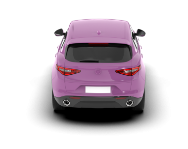 Modern araba. Vektör çizimi. ön görünüm.