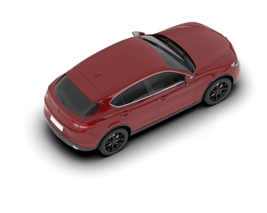 Beyaz arkaplanda 3 boyutlu illüstrasyon arabası