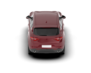 Modern araba beyaz bir araçta izole edilmiş. 3d illüstrasyon