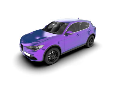 Araba arka planda izole. 3D illüstrasyon - 3D canlandırma