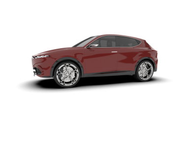 Beyaz arka planda izole edilmiş gerçekçi modern araba. 3d illüstrasyon