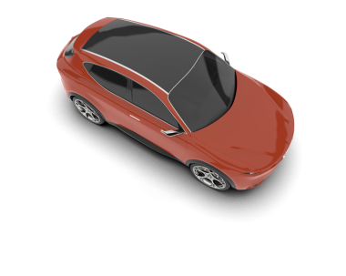 Modern araba beyaz arka planda izole edilmiş. 3d resimleme