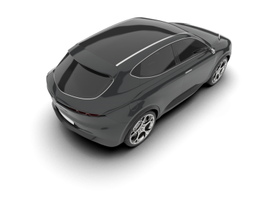 Modern araba. Araba beyaz arka planda izole edilmiş. 3d illüstrasyon.