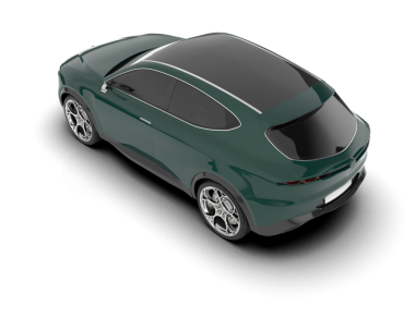 modern yeşil araba beyaz arka planda izole edilmiş