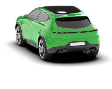 araba beyaz arkaplanda izole edildi