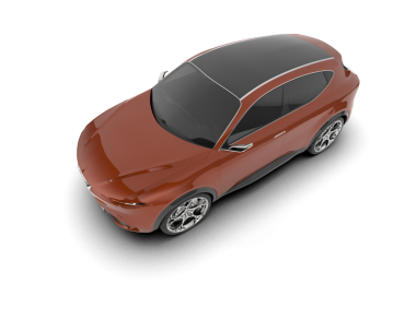 modern araba gri arka planda izole edilmiş.