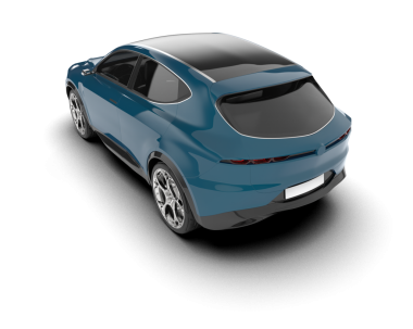 modern araba beyaz arka planda izole edilmiş. 3 boyutlu görüntüleme - 3 boyutlu.