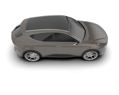 modern araba kırpma yolu ile arka planda izole edildi. 3d illüstrasyon.