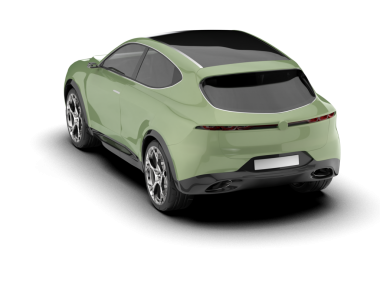 beyaz arkaplandaki modern araba 3 boyutlu görüntüleme