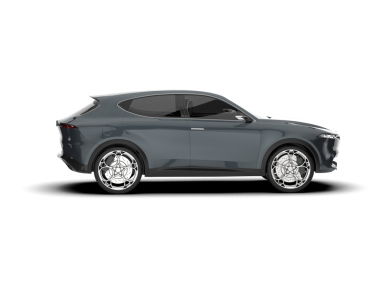 beyaz arkaplanda izole edilmiş gerçekçi araba 3 boyutlu çizim - illüstrasyon