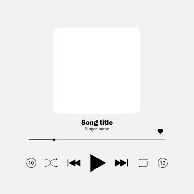 Kontrol paneli simgesi. Müzik ya da video çalarken ortaya çıkan bir müzik ya da video oynatıcının resimsel görüntüsü.