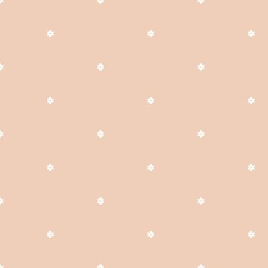 Krem arka planda basit çiçekli desen. Fabrika tekstili. Çocuk stili.