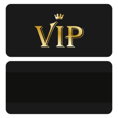Altın yazılı ve taçlı VIP ödül kartı. Şeffaf arkaplanda.
