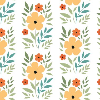 Soyut model. Güzel, kusursuz çiçek deseni. Şeffaf arkaplanda basit bir kompozisyon. Vektör arkaplanı.