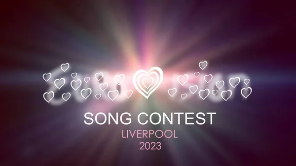 Eurovision 2023 European Song Contest Marea Britanie Liverpool 2023 Contextul — Fotografie, imagine de stoc