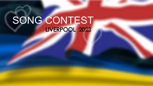 Eurovision 2023 Kontes Lagu Eropa Inggris Liverpool 2023 Latar Belakang — Stok Foto
