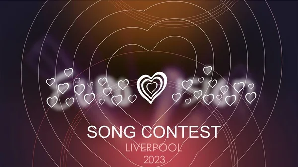 Eurovision 2023 European Song Contest Förenade Kungariket Liverpool 2023 Bakgrund — Stockfoto