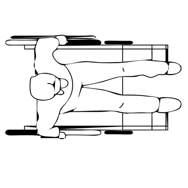 Mannen Rullstol Person Med Funktionshinder Funktionshindrade Symbol Vektor — Stock vektor