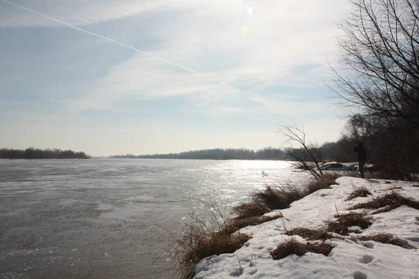 Wisła Jest Najdłuższą Rzeką Polsce — Zdjęcie stockowe