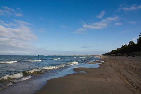 Vistula Hendeği Nin Inşaatı Sahilin Manzarası — Stok fotoğraf