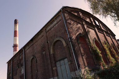 Katowice Polonya 'daki Kleofas madenindeki eski sanayi binaları.