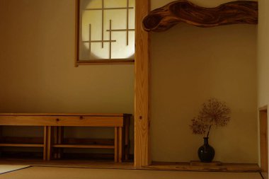 Bir Japon çay salonunun içi..