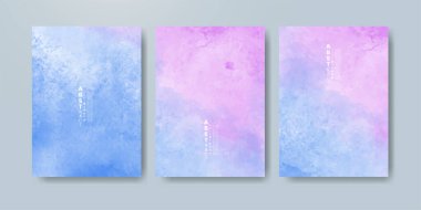 Parlak renkli vektör suluboya arka planı olan kartlar. Randevunuz, kartpostalınız, afişiniz için tasarım.