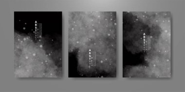 Parlak renkli vektör suluboya arkaplanlı kartlar. Randevunuz, kartpostalınız, afişiniz için tasarım.