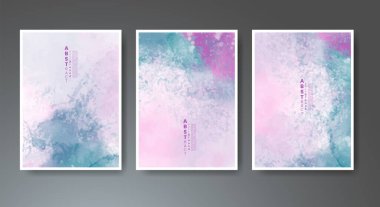 Soyut suluboya arka plan çizimleri. Kapak için tasarım, tarih, kartpostal, afiş, logo.