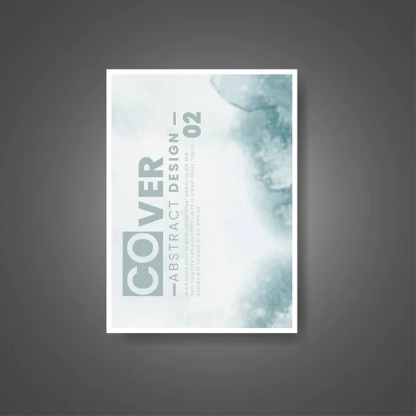 Omslagsjabloon Met Aquarelachtergrond Ontwerp Voor Omslag Datum Ansichtkaart Banner Logo — Stockvector