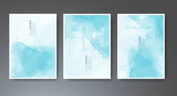 Set Von Kreativen Handbemalten Abstrakten Aquarell Hintergrund Design Für Ihr — Stockvektor