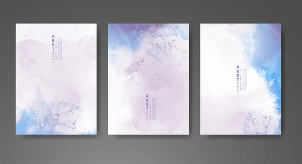 Karten Mit Aquarellhintergrund Design Für Ihr Cover Datum Postkarte Banner — Stockvektor