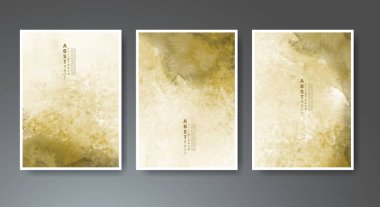 Yumuşak, parlak suluboya arka plan seti. Kapak için tasarım, tarih, kartpostal, afiş, logo.