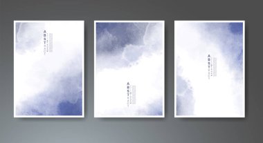 Yumuşak, parlak suluboya arka plan seti. Kapak için tasarım, tarih, kartpostal, afiş, logo.