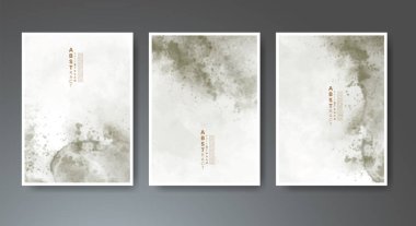 Yumuşak, parlak suluboya arka plan seti. Kapak için tasarım, tarih, kartpostal, afiş, logo.