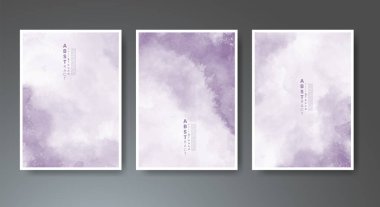 Yumuşak, parlak suluboya arka plan seti. Kapak için tasarım, tarih, kartpostal, afiş, logo.