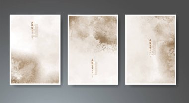 Yumuşak, parlak suluboya arka plan seti. Kapak için tasarım, tarih, kartpostal, afiş, logo.